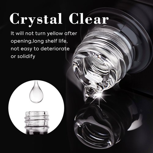 VENALISA 2Pcs 15ML No Wipe Gel Top coat and Base Coat Set - Long-Lasting High Gloss Shiny Tempered Top coat, Soak Off U V Lamp Clear Gel Nail Polish Kit