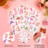 10 Sheets Pink Cowgirl Temporary Tattoos, 65 Patterns Retro Pink Bachelorette Temporary Tattoos Rodeo Temporary Tattoos Bach Party Favors Birthday Party Tattoos for Girl