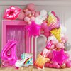 7 Pcs Pink Birthday Balloons for Girls,Princess Birthday Party Supplies,Girl Birthday Balloons Decorations,Hot Pink Balloons Set for Princess Doll Theme Party Birthday Party Baby Shower Supplies (4th)
