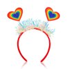 XIELIME Gay Pride Day Headband Rainbow Headband Glitter Heart Shaped Spings Hair Band LGBTQ Hair Accessories Rainbow Bisexual Party Supplies for Women Girls Lgbt Gifts Decorations 1PCS