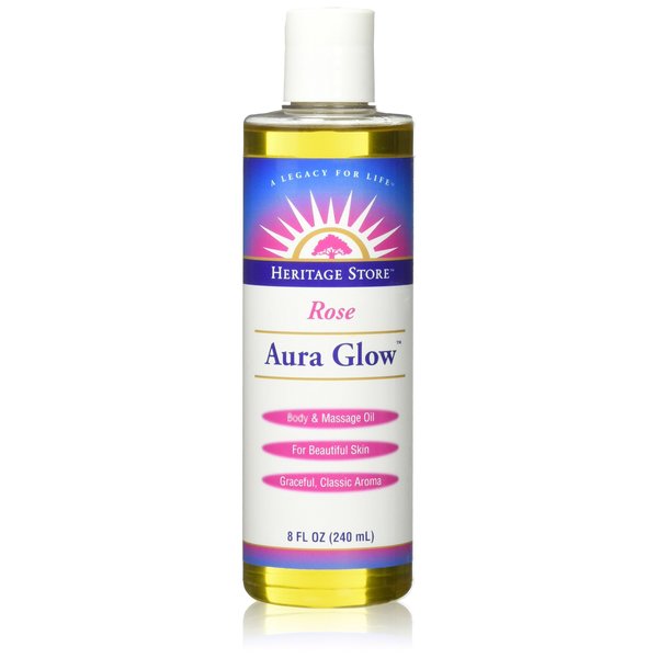 Aura Glow Massage Oil-Rose Heritage Store 8 oz Liquid