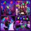 100 Pcs UV Neon Balloons, 14 Inch UV Black Light Balloons Glow in the dark for Birthday Decorations Wedding Glow Party Supplies Blacklight Carnival