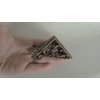 Real triangle wood and metal hair claw clip for fine thin hair (Primary color: Light wood)