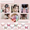 FULYA 8Pcs Butterfly Telephone Wire Hair Bands for Girls - Colorful Telephone Line Hair Bands,Spiral Hair Ties,Colorful Ponytail Holders,Elastic Hair Ties for Girl Granddaughter Niece (Butterfly)