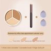 Beauty Lust Tri Color Concealer, Tri-Color Concealer Palette Of Covers Acne Marks Dark, 3 Steps to Face Sculpting Tricolor Concealer, Sweet Mint Concealer Waterproof Long Lasting (1PCS)