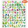 100 PCS Three Rex 3 Rex Temporary Tattoos Themed 3rd Birthday Party Decorations Favors Supplies Décor Tyrannosaurus T- Rex Dinosaur Tattoo Stickers Gifts for Game Boys Girls Classroom School Prizes