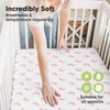 Pack and Play Sheets Fitted, 2-Pack Mini Crib Sheets - Pack N Play Sheets, Organic Fitted Crib Sheet for Pack and Play Mattress, Playard Baby Crib Sheets, Crib Sheets Neutral for Boys (Dreamland)