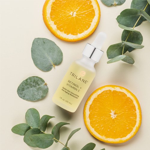 Trilane Retinol + Vitamin C with Squalane, Visibly Reduces the Signs of Aging for Softer, Smoother, More Radiant Skin with Zero Irritation, 1 fl. oz.