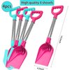 Beach Shovel,4Pcs 15In Stainless Steel Sand Shovels with Plastic Spade and Handle Scoop Durable Sandbox Toys Set Outdoor Digging Gardening Tools Kit Summer Garden Snow Backyard Lightweight Accessories