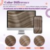 LaaVoo Clip in Hair Extensions Human Hair Light Brown Balayage Blonde Clip in Hair Extensions Real Human Hair Ombre Real Hair Extensions Clip in Human Hair 18 Inch 5pcs/80g