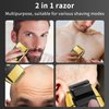DSP® Bald Shaver for Men Shavers for Men 2 in1 Barber Shaver with Precision Trimmer 3-Speed Electric Razor with LED Digital Display Stainless Steel (Gold)