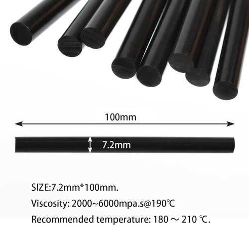 16 Pcs Keratin Gun Bond Glue Sticks for Professional Hair Extensions (Black)