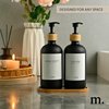 MaisoNovo Black Glass Soap Dispenser with Bamboo Tray | Soap Dispenser Bathroom Set of 2 | Hand Soap Dispenser | Dish Soap Dispenser for Kitchen