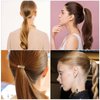 Mabor 4Pcs Gold Hair Tie Bracelet Thin Elastic Cute Hair Ties for Braids Ponytail Decorative Fancy Hair Ties Elastic Bracelet Hair Ties for Women Girls Hairstyles Accessories
