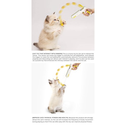 Petme Tender New Interactive Cat Feather Bordom Ball Toy Upgraded Cat Toy