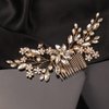 Sither Bridal Gold Crystal Hair Clip for Wedding Party Bride Hair Clip for Women Hair Accessories Headpiece for Prom Gift