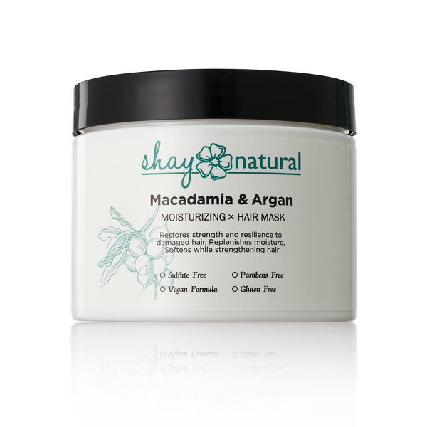 Shay Natural Macadamia & Argan Oil Hair Mask | Deep Conditioner, Hydrates & Moisturizes | For Color Treated, Dry & Damaged Hair | Easily Comb Through Hair| Paraben & Sulfate Free