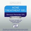 Equate 2-Pack 10% Benzoyl Peroxide Acne Treatment Gel - Powerful Skincare Combo for Clear, Radiant, and Acne-Free Skin + CreateAndBundle Sticker