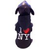 All Star Dogs I Love New York Cotton Lycra Hooded Dog Shirt, Medium