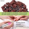 MPNETDEAL 300pcs Sanding Bands Grit #80 for Acrylic Nails for Efile nail drill bits with mandrel