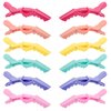 GLAMFIELDS 12 pcs Alligator Hair Clips for Styling Sectioning, Non-slip Grip Clips for Hair Cutting, Durable Women Professional Plastic Salon Hairclip with Wide Teeth & Double-Hinged Design