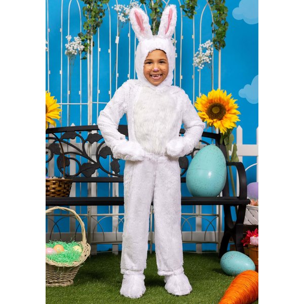 Enchanting Bunny Adventure Kids Costume | Faux Fur Jumpsuit with Ears and Tail