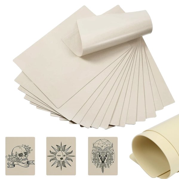 SOTICA 10PCS Tattoo Practice Fake Skin, 8x6" Blank Tattoo Skin Practice Reelskins Double Side Fake Skin Tattoo for Tattoo Beginners & Artists Tattoo Supplies