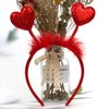 Valentines Sequins Heart Headband Glitter Love Hair Band Red Hair Hoop Women Girls Hair Accessories Headdress for Cosplay Valentine’s Day Decoration Party Supplies Gift