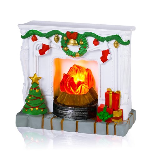 1: 12 Scale Dollhouse Furniture and Accessories Christmas Miniature Fireplace Mini Resin Fireplace for Mini House Christmas Decoration Xmas Gift