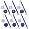 Secure Pen with Adhesive Pen Chain and Security Pen Holder for Home Office Supplies 6 Pcs (Blue Ink)