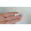 Two small tiny rectangle white pearl hair pin clip barrettes fine hair