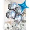8 Pcs 22 inch Disco Ball Balloons Star Iridescent Heart Balloons for Last Bachelorette Party Decoration Groovy Birthday Bridal Shower Valentine's Day Supplies