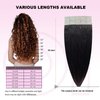 Human Hair Extensions for Black Women, OiMiGO Yaki Straight Tape in Extensions 40pcs 100g Tape ins Extension 22 Inch Soft Brazilian Remy Hair Yaki Tape Hair Extensions Human Hair