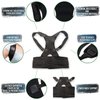 10PCS Magnets Back Support Belt for Posture Correction and Back Pain Support - Unisex (L, Black)