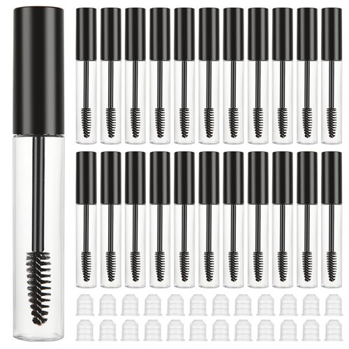 LANIAKEA 50PCS 10 ml Empty Mascara Tube, Mascara Wands with Tube, Mascara Containers Empty Eyelash Serum Tube for Castor Oil, Eyebrow Growth Serum, Coconut Oil