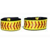 Fastpitch Softball Sleeve Scrunchies yellow with red stitching (Pair) Softball sleeve holders. sleeve straps. From the ORIGINAL USA inventor, over 8 million sold