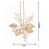 FXmimior Bridal Headpiece Vintage Crystal Leaf Hair Pins Bobby Pins Wedding Party Hair Accessories(pack of 3) (gold)