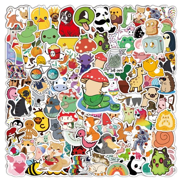Addysd 100 Pcs Cute Stickers for Kids,Kawaii Stickers for Kids Water Bottle Stickers Waterproof Vinyl Skateboard Laptop Aesthetic Computer Hydroflask Phone Stickers Packs for Christmas Gifts