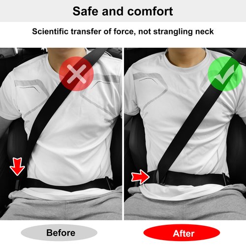 Qijk Seat Belt Clips Seat Belt Adjuster Car Seat Belt Buckle Adult Children Pregnant Women Comfortable Universal Shoulder and Neck Seat Belt Positioner Latch