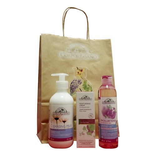 Gift Set for Women with Stem Cells Moisturising Cream, Cleansing Milk & Micellar Toner
