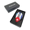 Xikar Xi2 Cigar Cutter Turano Flag Series, Spring-Loaded Double Guillotine Action, 440 Stainless Steel Blades with Rockwell C Rating of 57, Cuba Flag