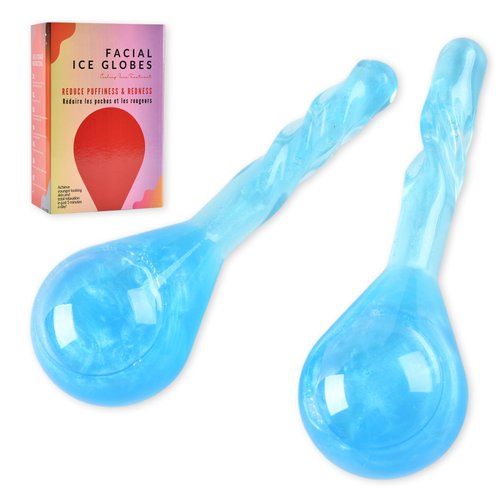 Facial Ice Globes Cryo Stick, Upgraded Ice Globes with Anti-Slip Handle for Face, Neck and Eye, Skin Care Tool to Tighten Skin Anti-Aging Reduce Fine Line Wrinkle, Elegant Cooling Ball Facial Massager