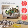 WOODEN.CITY Engineering DIY Wooden Model to Built - Model Car Kits - Premium 3D Wooden Puzzles for Adults - Detailed Model Kits for Enthusiasts and Collectors (Roadster Model Car Kits)