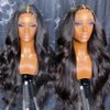Caijuxing Body Wave Lace Front Wigs Human Hair Pre Plucked 180 Density Body Wave HD Transparent Glueless Wigs Human Hair Body Wave Lace Frontal Wig (13 ×6 Body Wave Wig, 20 Inch)