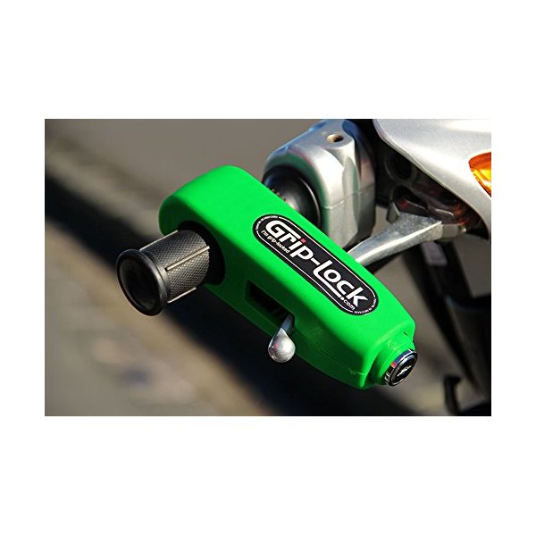 Grip-Lock Motorcycle and Scooter Security Lock - Bright Green