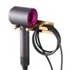 Self Adhesive Organizer Hair Dryer Holder Wall Mounted Compatible with Dyson Blow Dryer Gold Banjekt