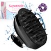 Suroseate Scalp Massager Shampoo Brush with Soft Silicone Bristles for Hair Growth, Scalp Scrubber Head Massager for Dandruff Removal, Shower Hair Brush for Women Men Kids Wet Dry Hair, Black