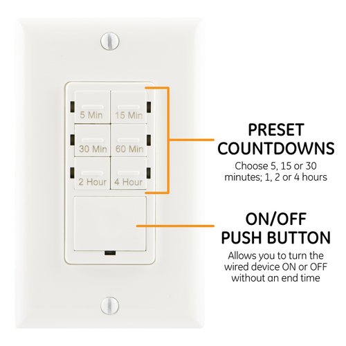 GE In-Wall 6-Option Countdown Timer
