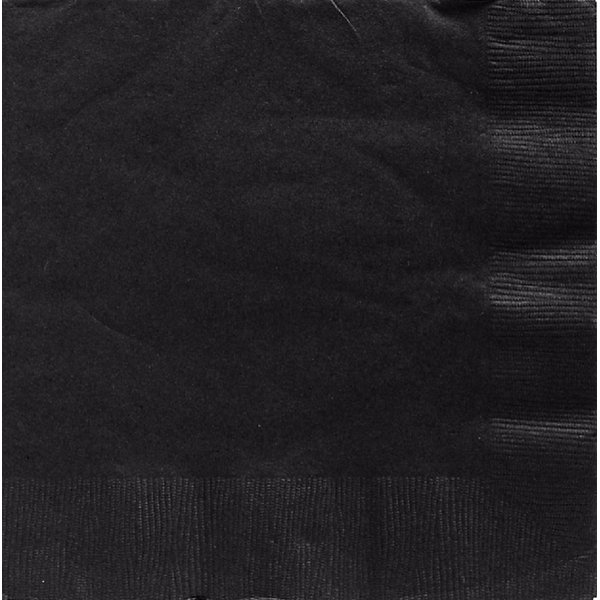 Premium Jet Black 3-Ply Luncheon Napkins - 6.5" x 6.5" (Pack Of 20) - Elegant Design & Disposable Napkins, Durable & Soft Material - Perfect For Parties, Events & Everyday Use