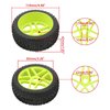 17mm Hub Wheel Rim Tires 1:8 Scale Off-Road RC Car Buggy Tyre Green Pack of 4